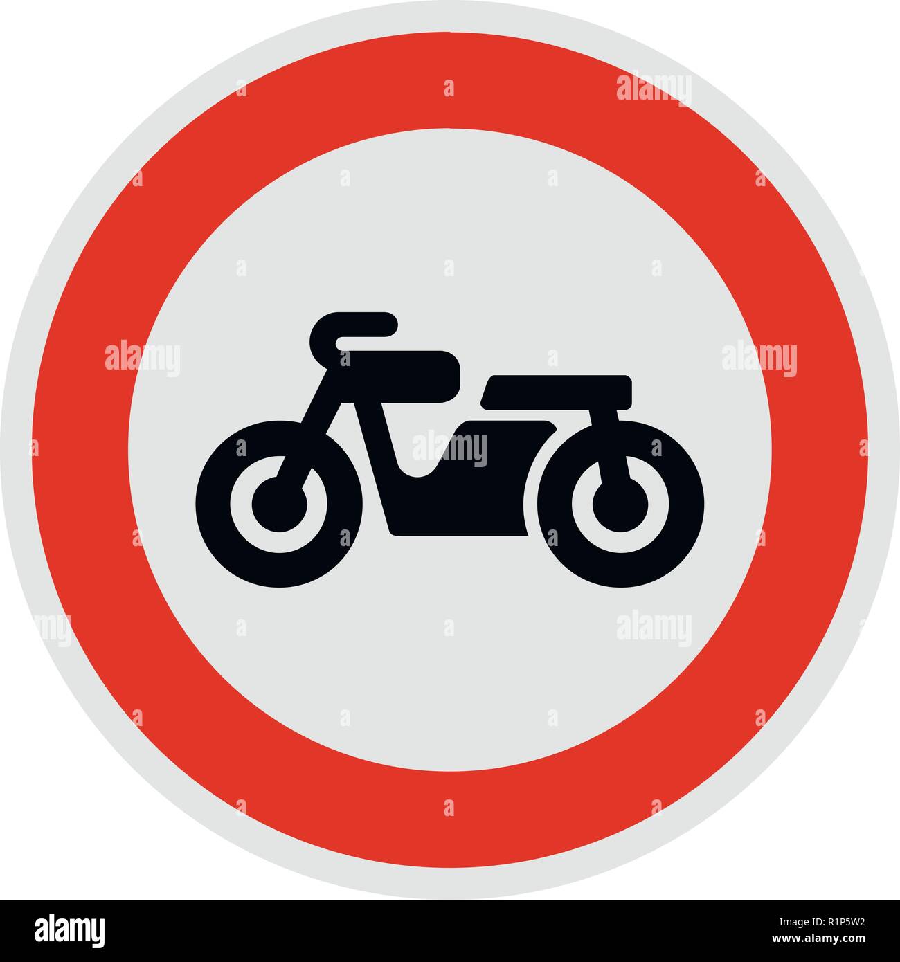 Bicycle Access Forbidden Road Sign Stock Vector - Illustration of  restricted, attention: 224827653