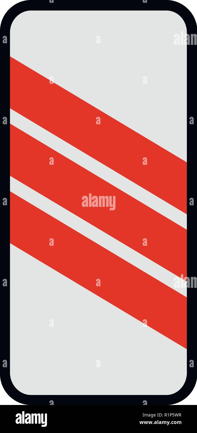 Warning of railway icon. Flat illustration of warning of railway vector ...