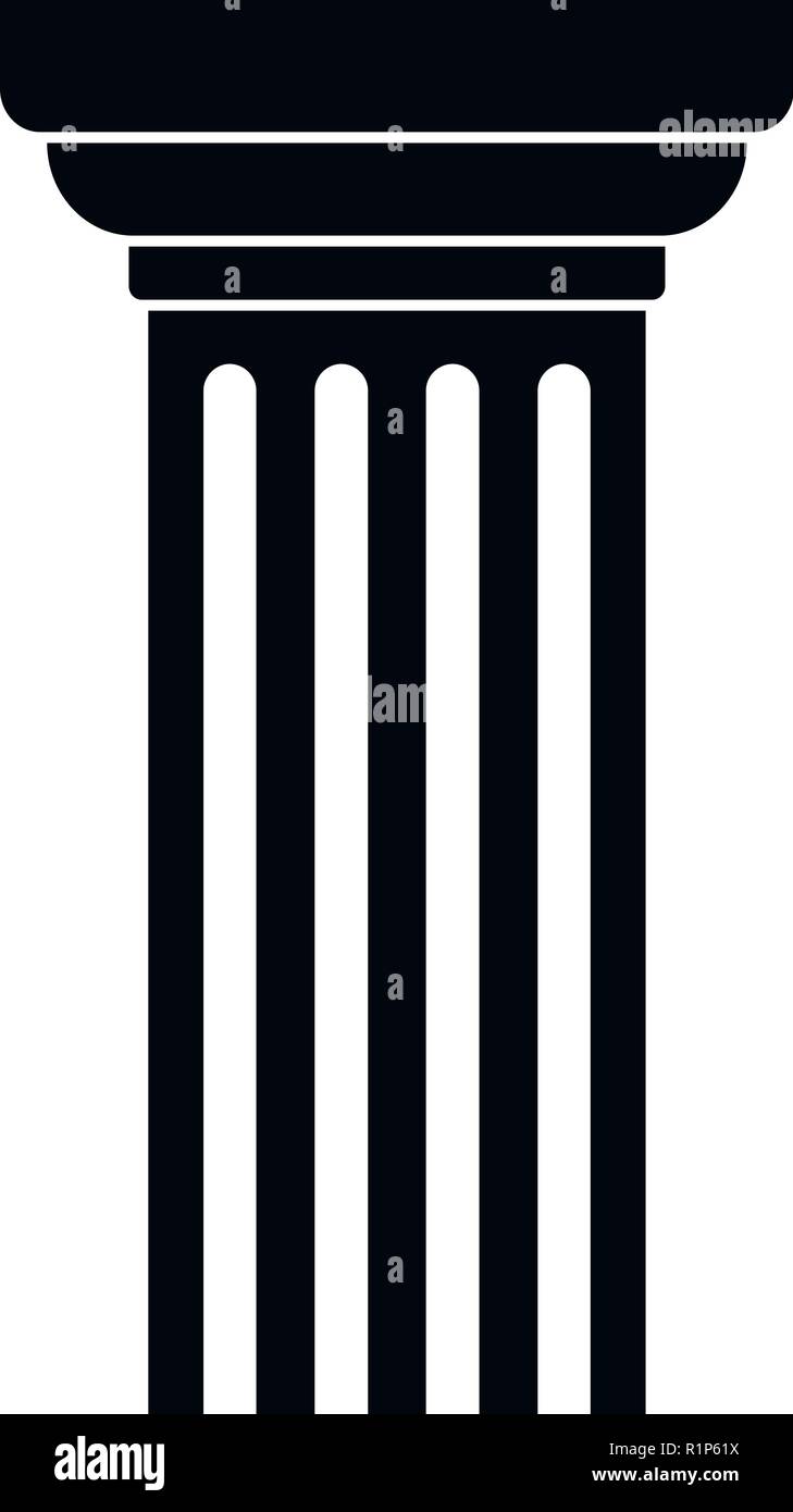 Triangular column icon. Simple illustration of triangular column vector