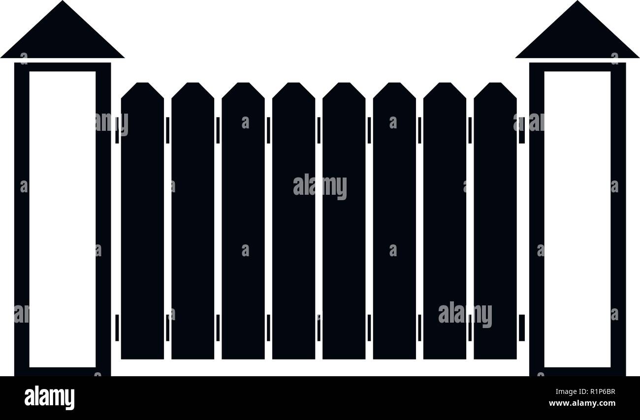 Fence with turret icon. Simple illustration of fence with turret vector ...