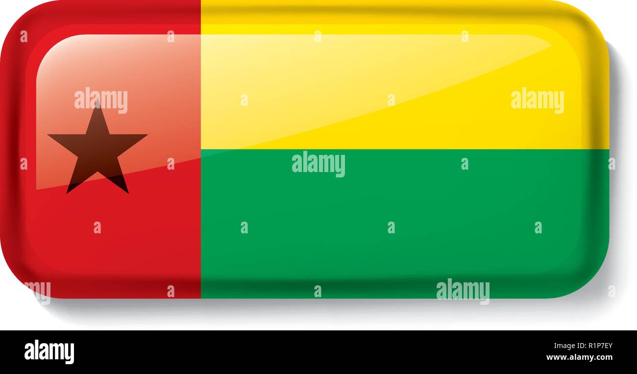 Guinea Bissau flag, vector illustration on a white background Stock ...