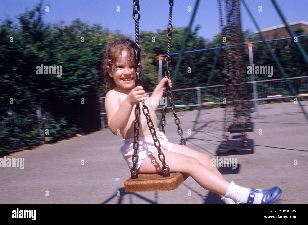 Children in the 1980s Stock Photo