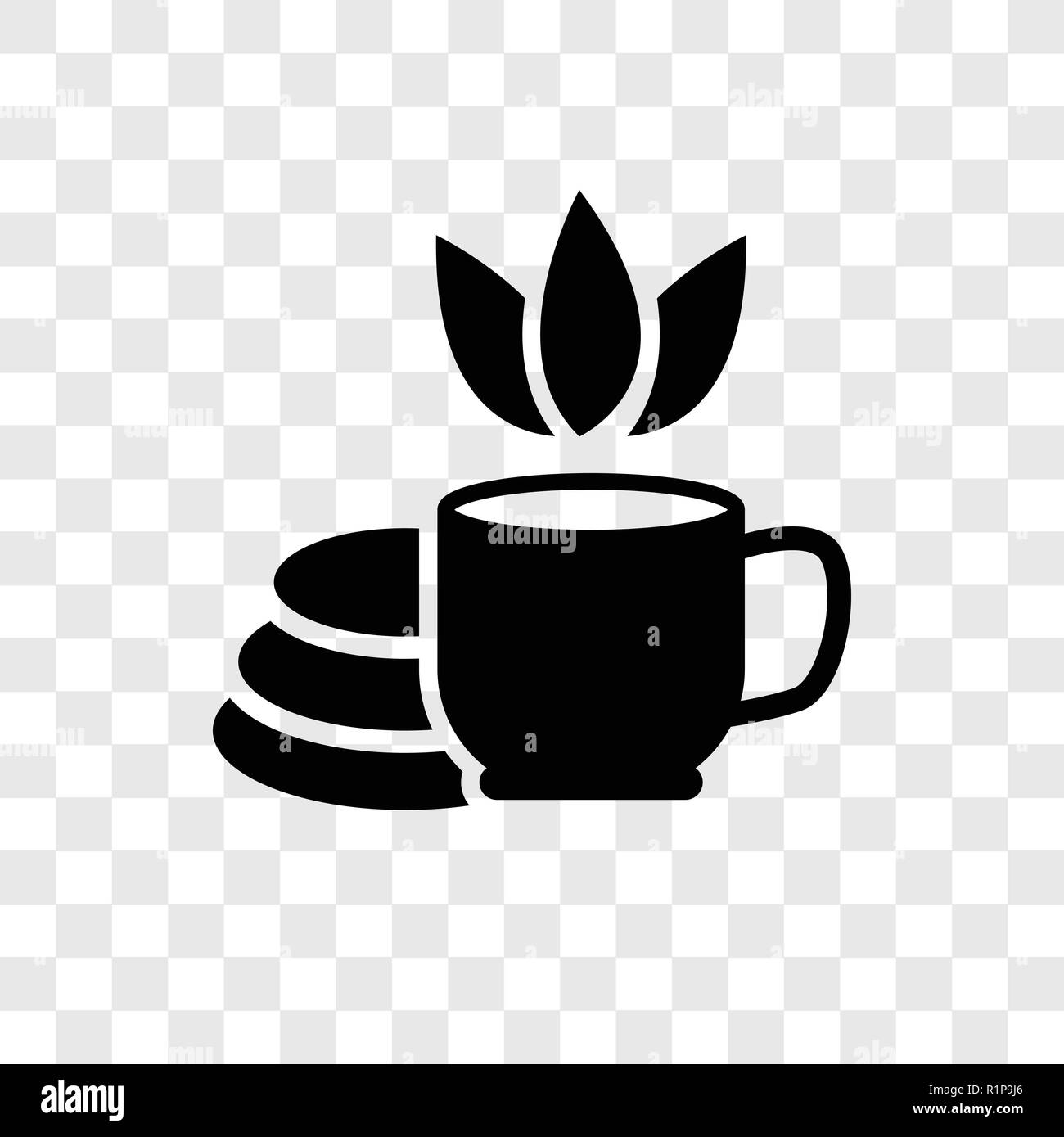 Coffee cup icon on transparent background tea Vector Image