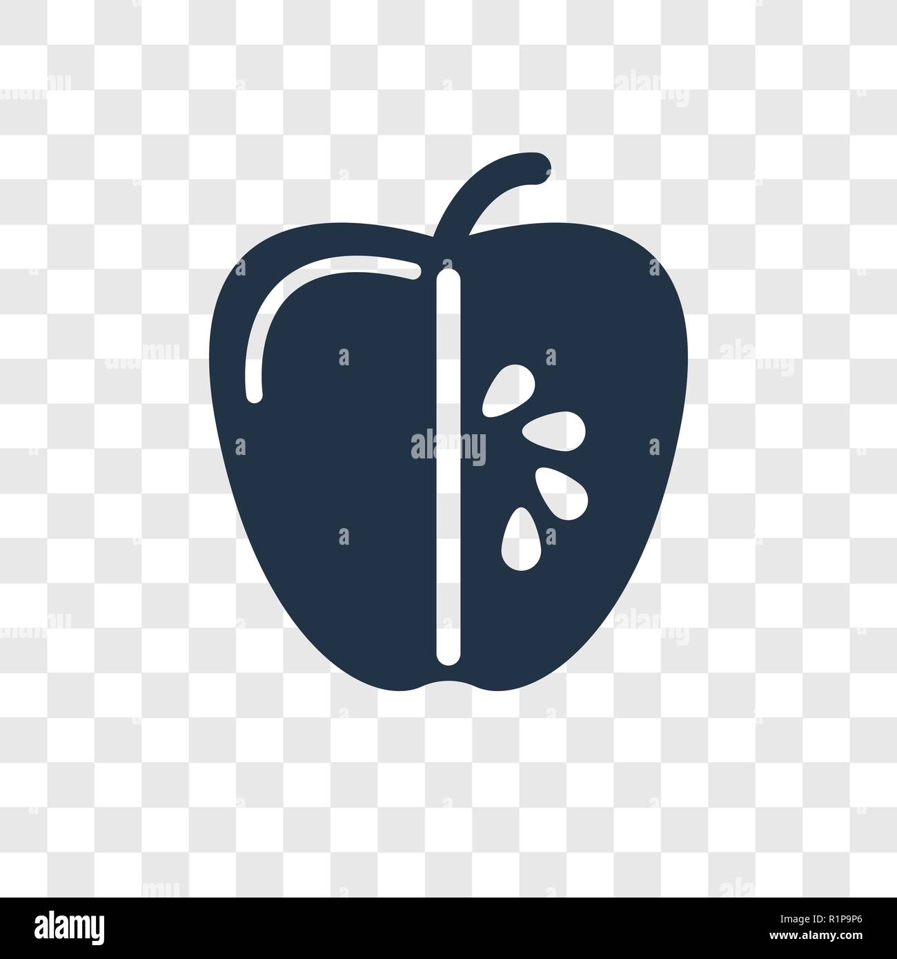 Apple vector icon isolated on transparent background, Apple ...