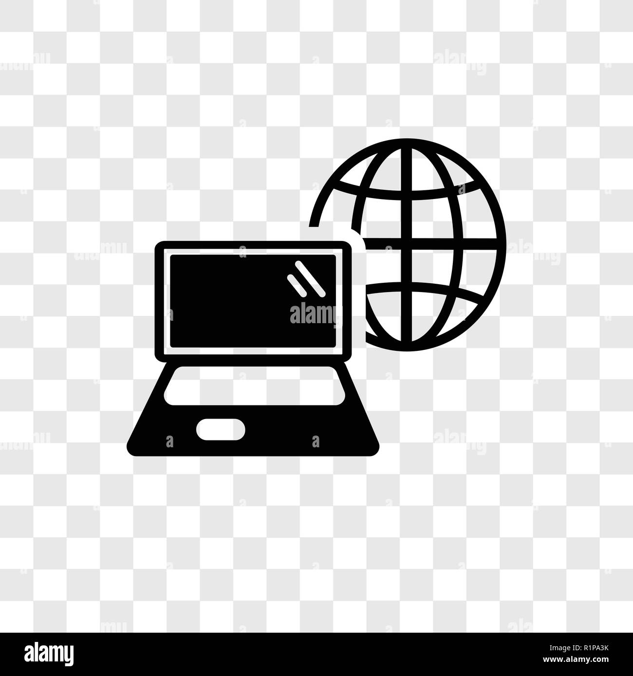 Laptop vector icon isolated on transparent background, Laptop transparency  logo concept Stock Vector Image & Art - Alamy