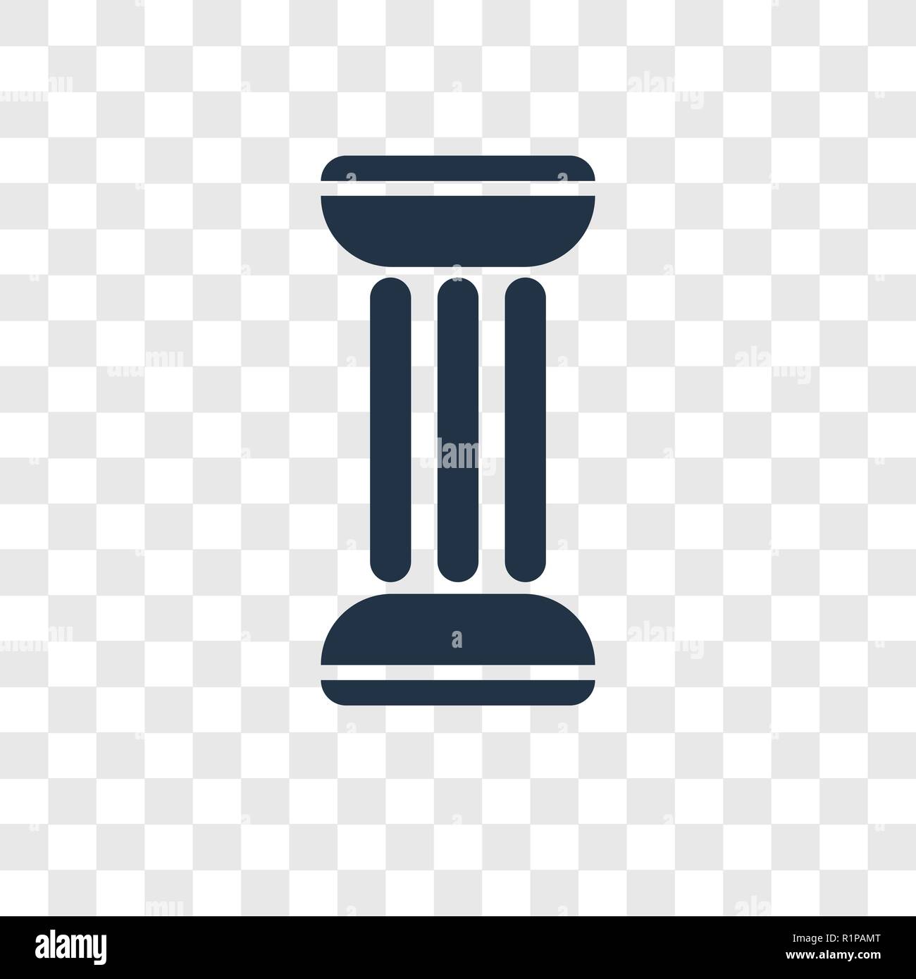 Column vector icon isolated on transparent background, Column