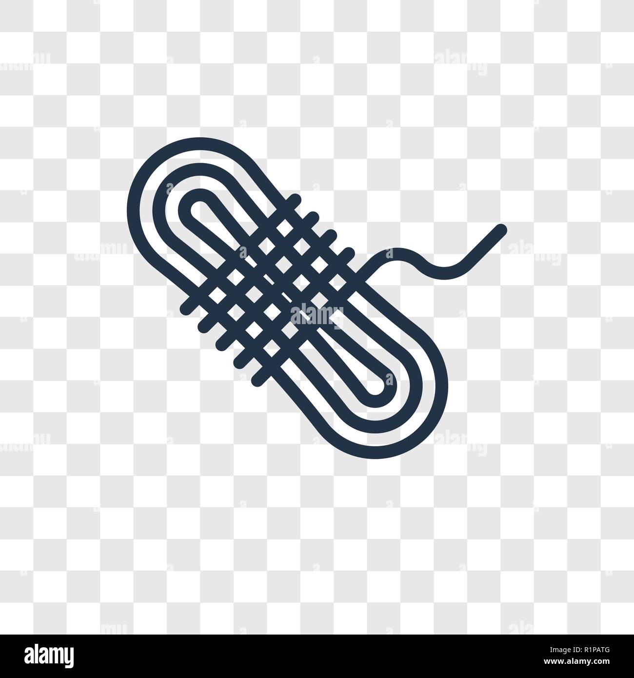 Rope vector icon isolated on transparent background, Rope