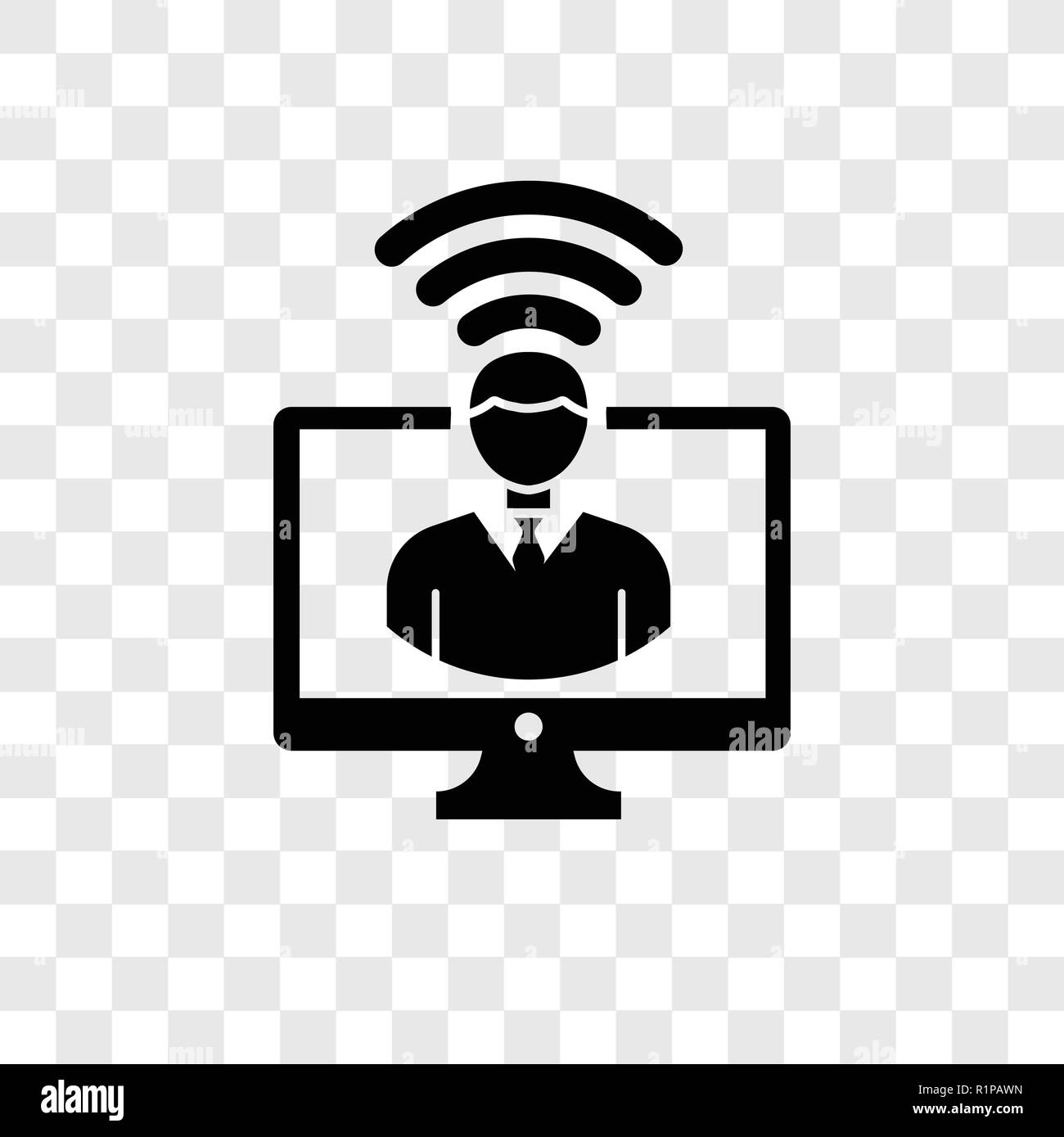 Influencer vector icon isolated on transparent background, Influencer