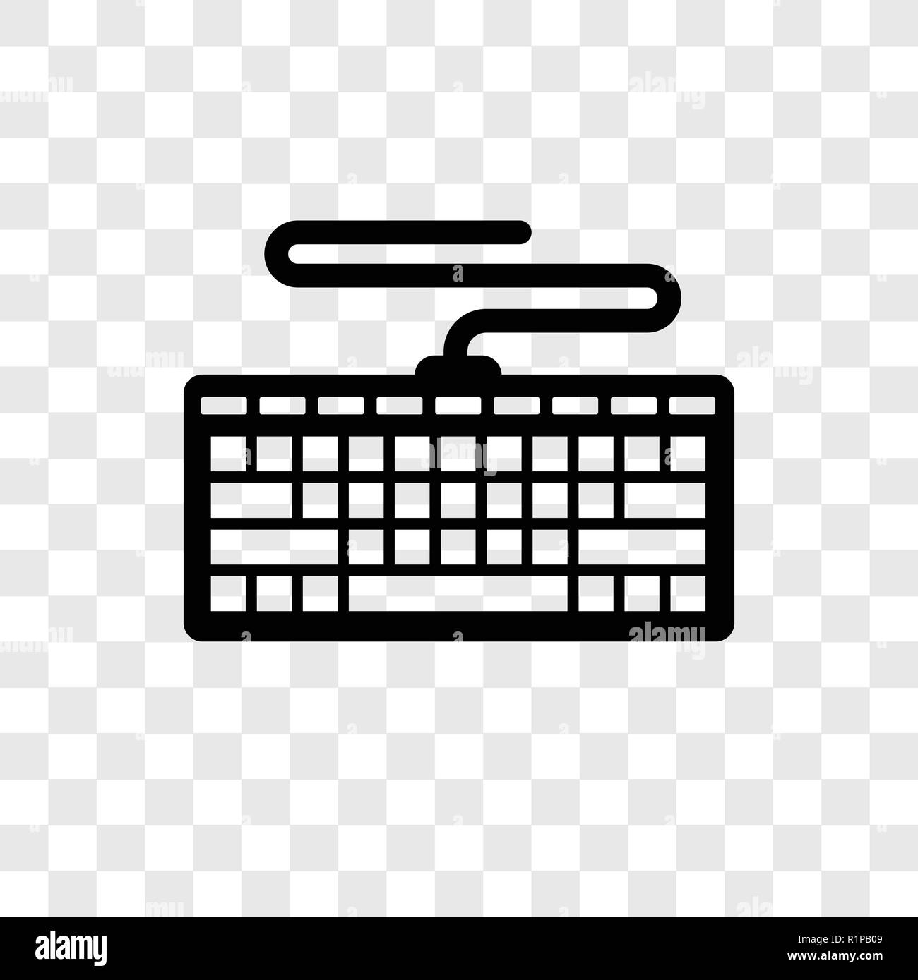 Keyboard vector icon isolated on transparent background, Keyboard  transparency logo concept Stock Vector Image & Art - Alamy