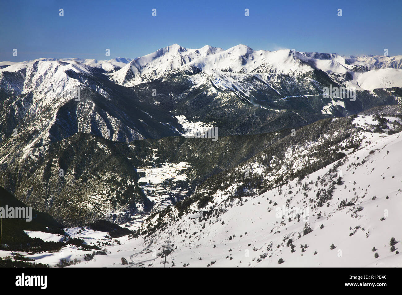 Landscape near Encamp. Andorra Stock Photo