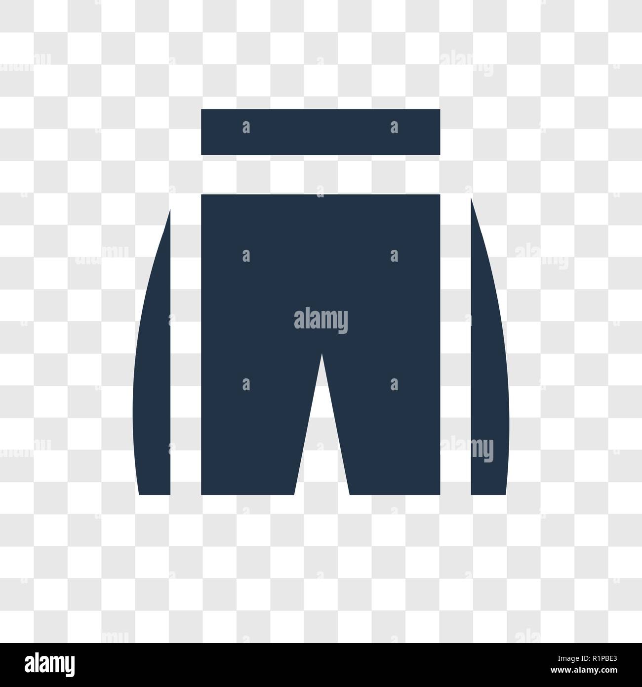 Pants vector icon isolated on transparent background, Pants