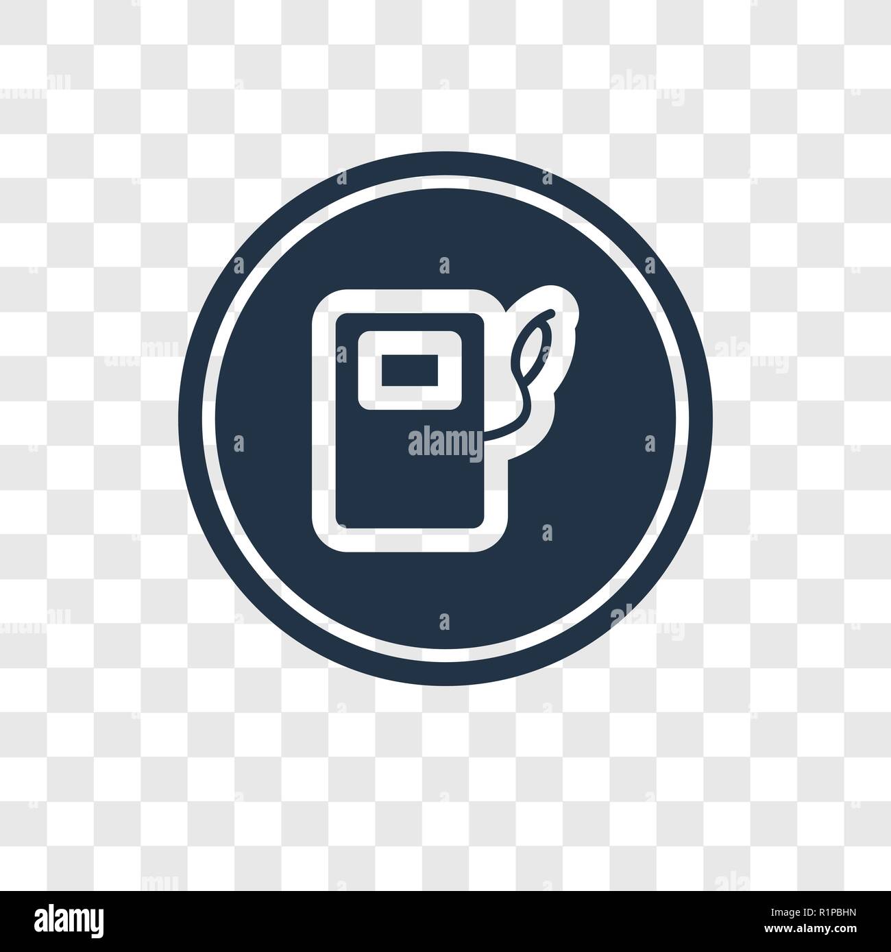 Gas Station Vector Icon Isolated On Transparent Background Gas