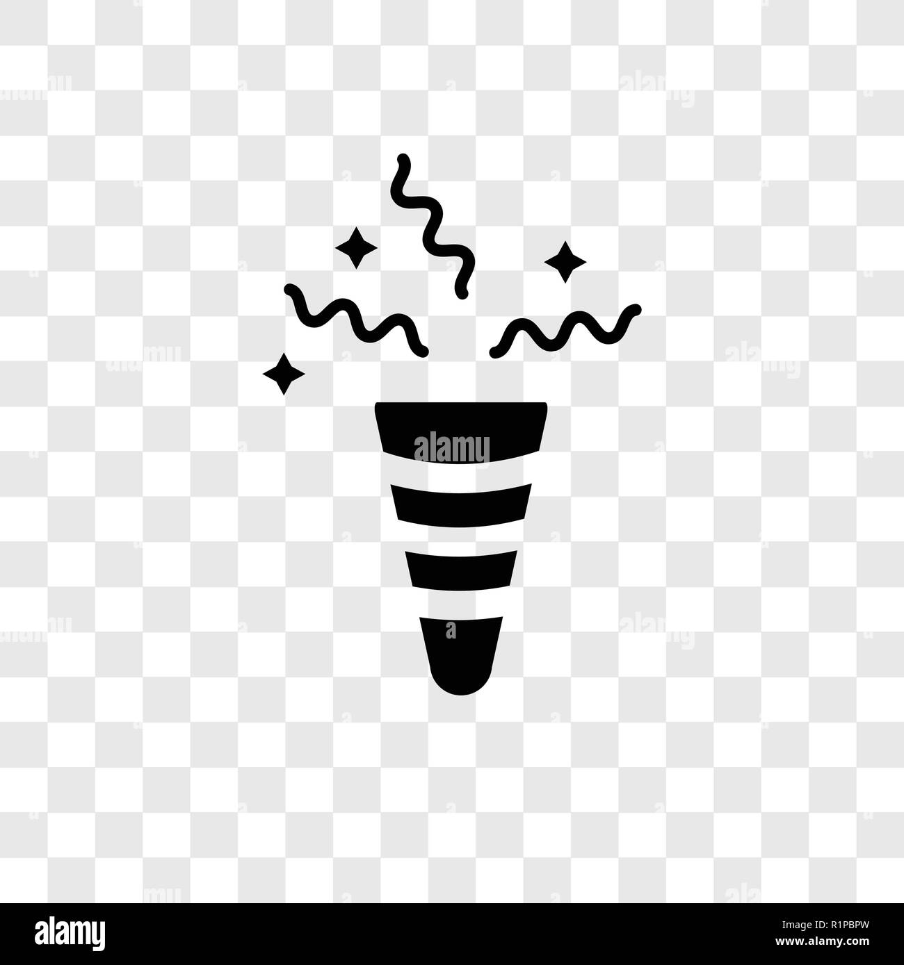 Confetti vector icon isolated on transparent background, Confetti