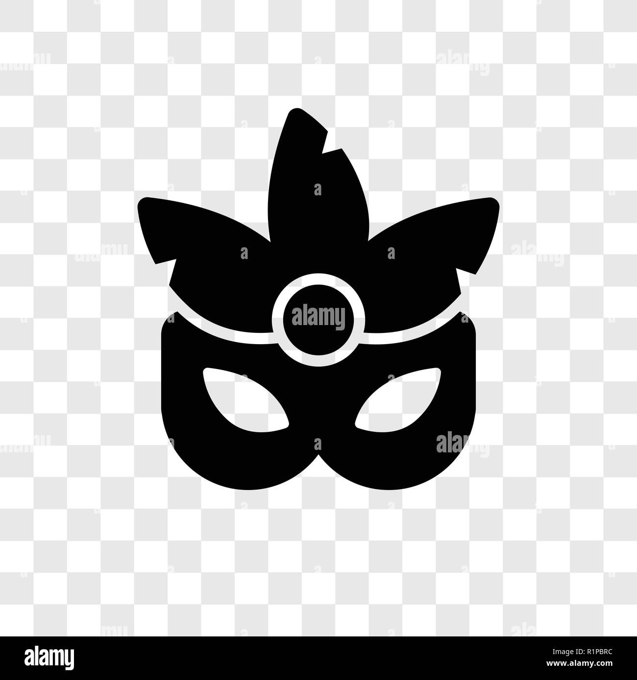 Eye mask vector icon isolated on transparent background, Eye mask