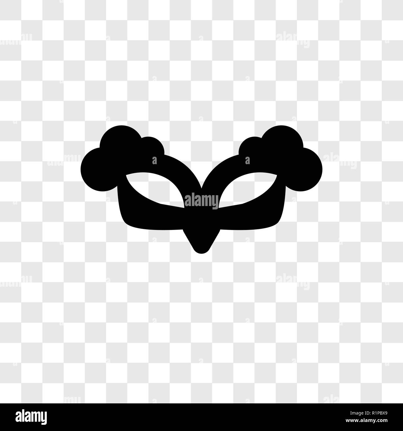 Eye mask vector icon isolated on transparent background, Eye mask