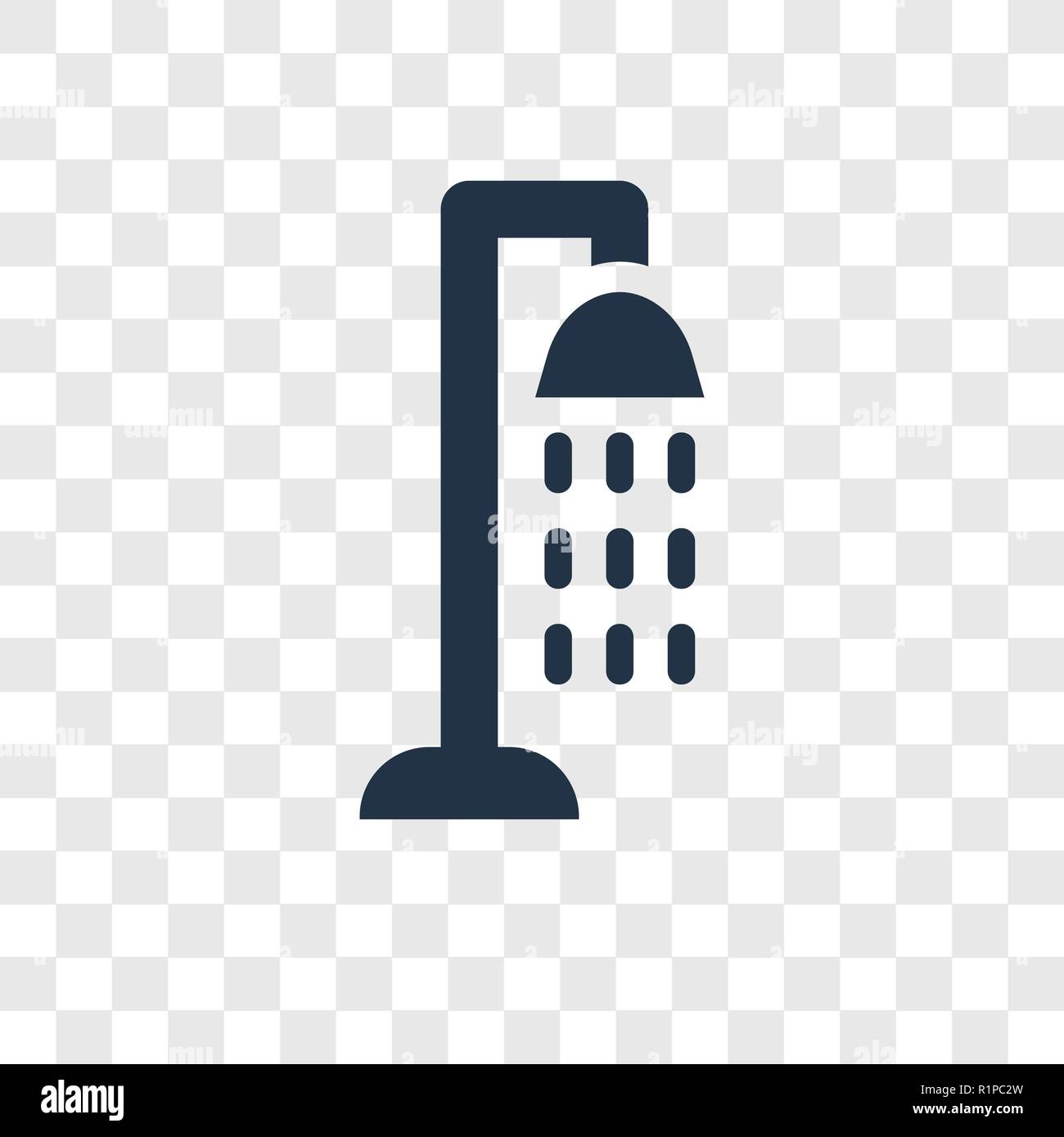 Shower vector icon isolated on transparent background, Shower