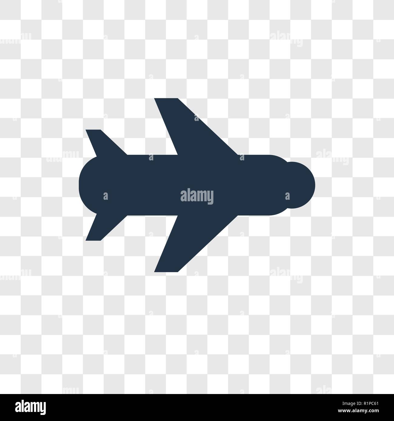 Plane vector icon isolated on transparent background, Plane ...