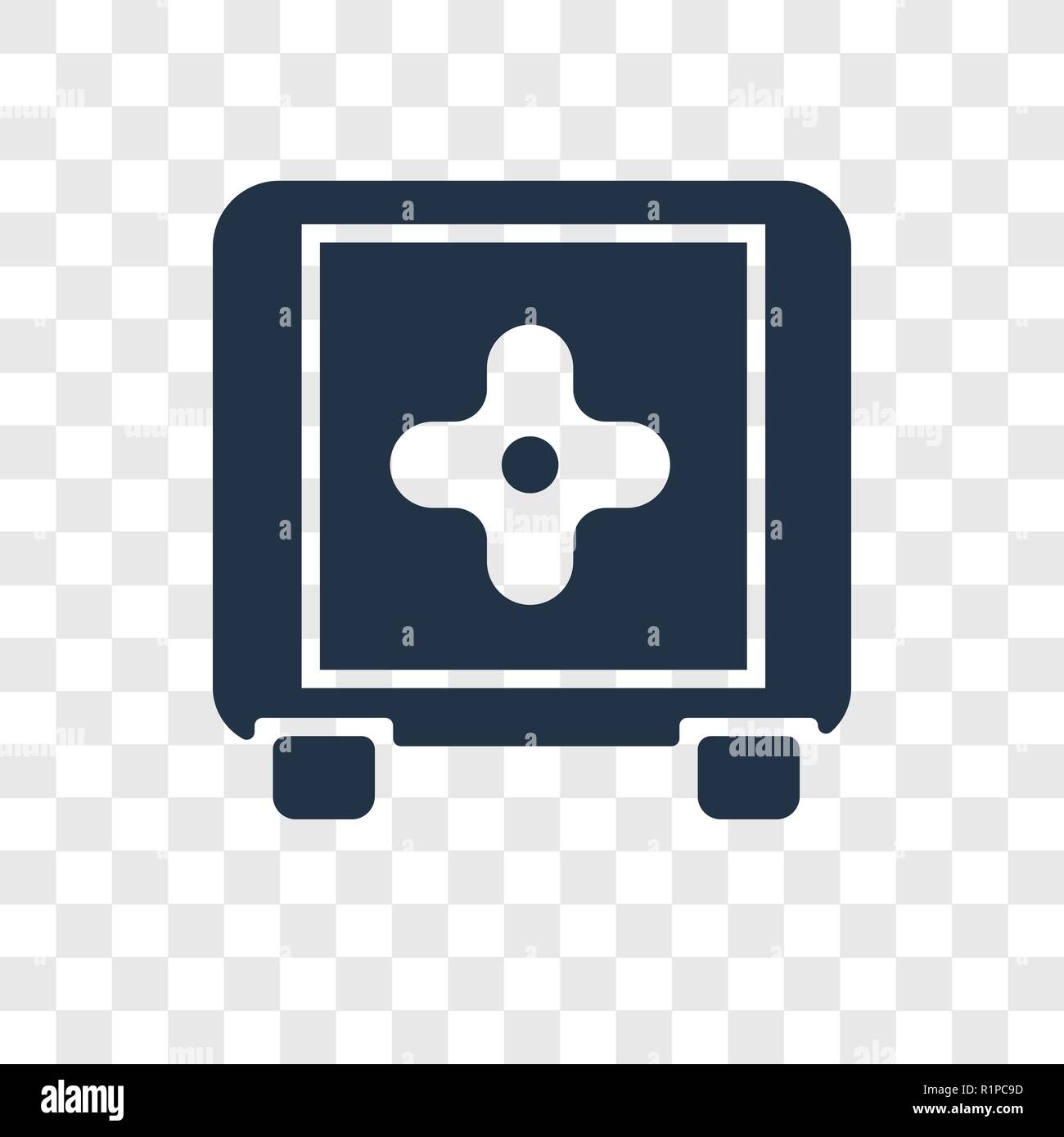 Safebox vector icon isolated on transparent background, Safebox ...