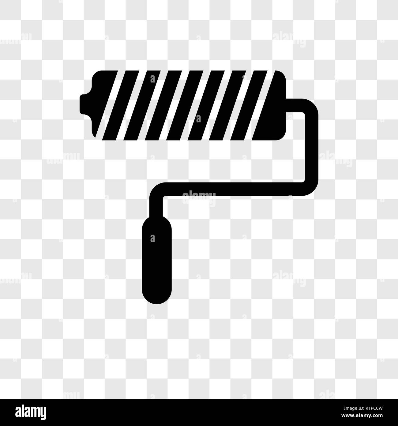 Paint Roller vector icon isolated on transparent background, Paint Roller  transparency logo concept Stock Vector Image & Art - Alamy