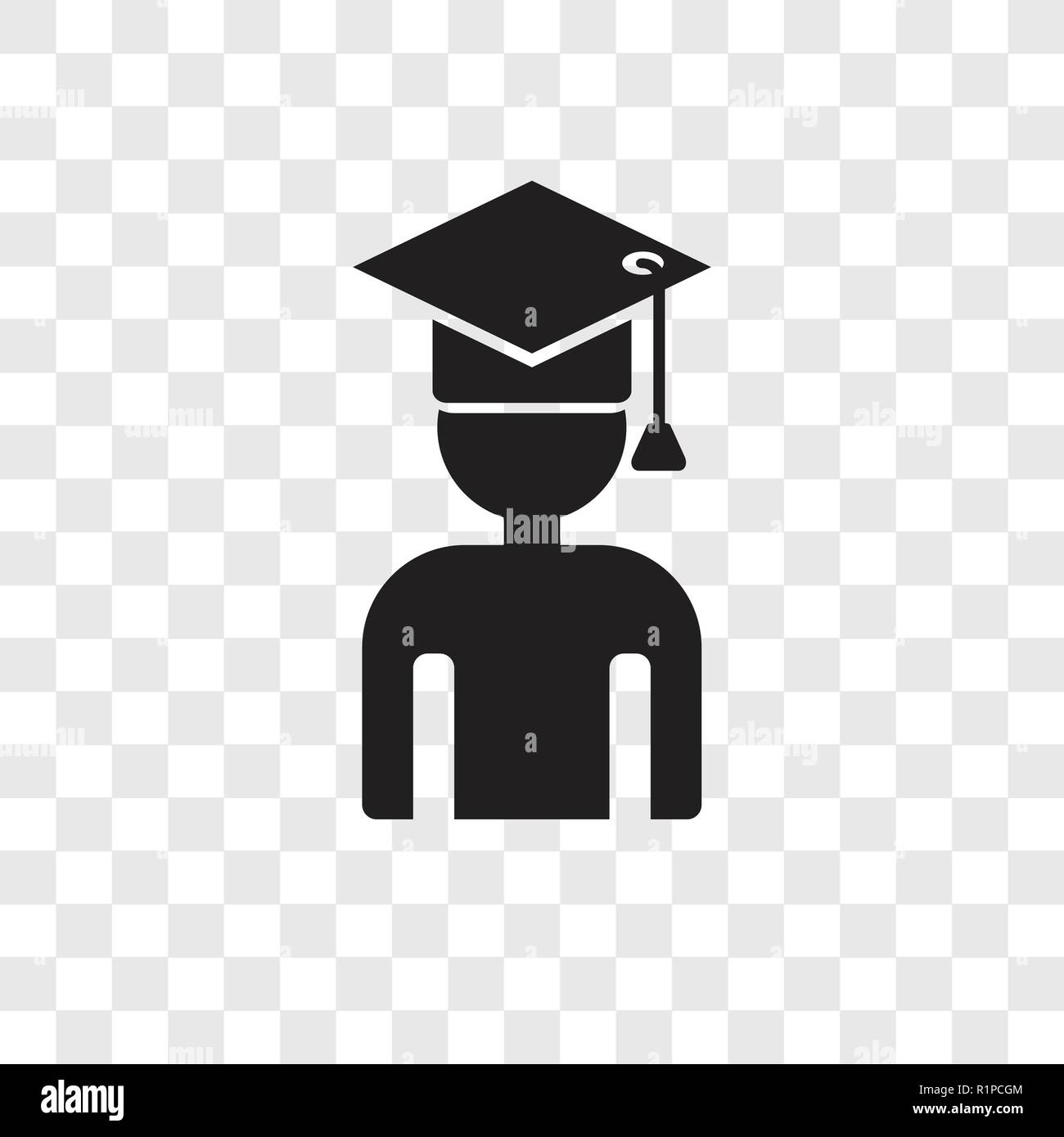 Graduating Vector Icon Isolated On Transparent Background