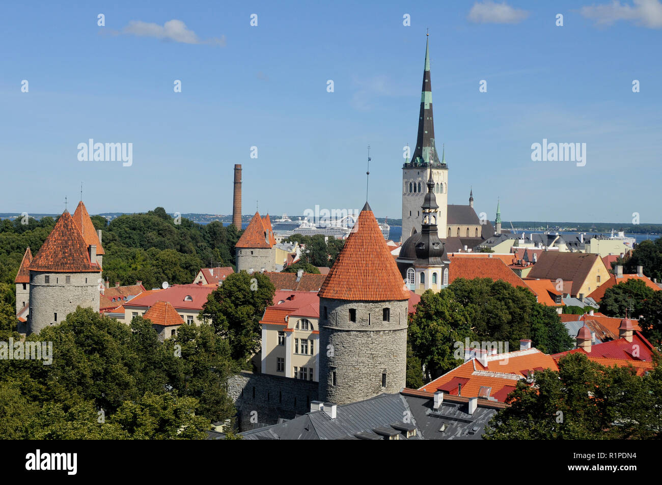 Vanalinn district (Old Town). Tallinn, Estonia Stock Photo