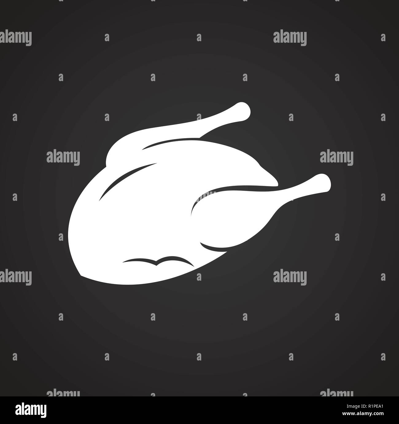 Chicken on black background Stock Vector Image & Art - Alamy