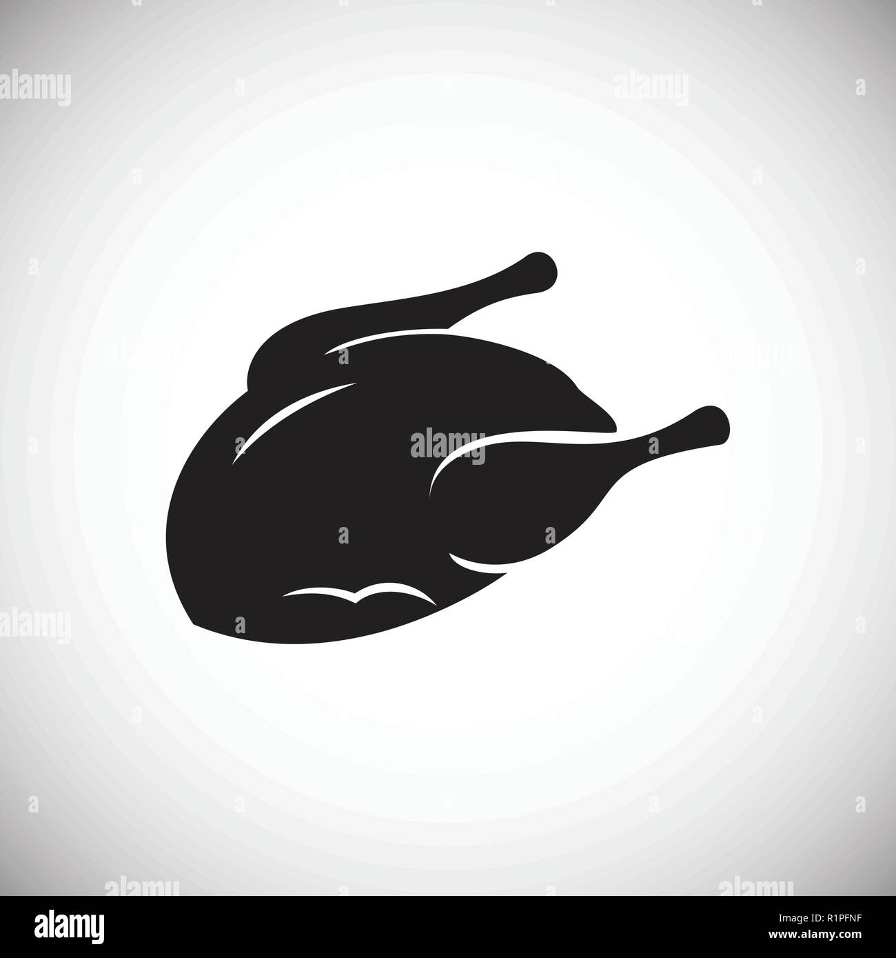 Chicken on white background icon Stock Vector Image & Art - Alamy