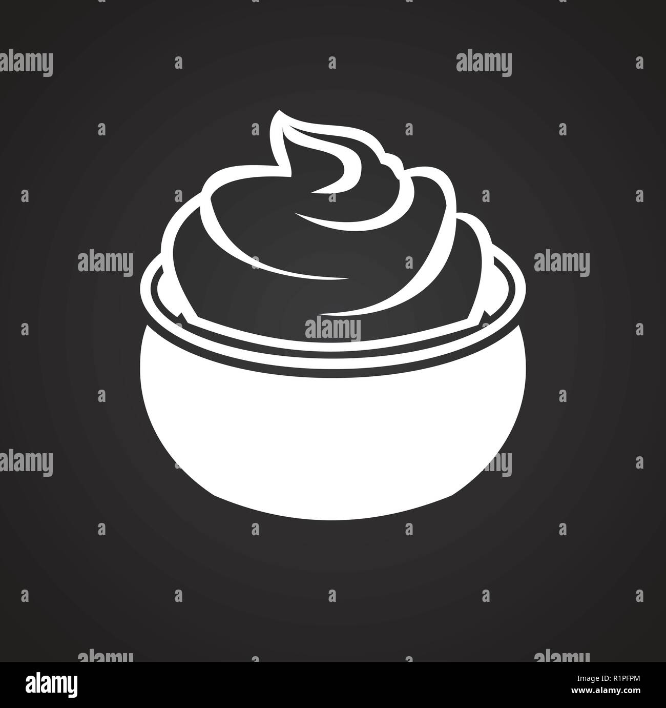 Dessert on black background icon Stock Vector Image & Art - Alamy