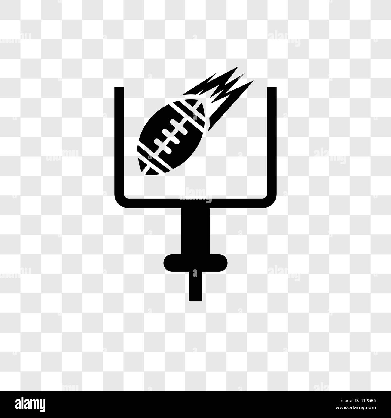 American Football Goal vector icon isolated on transparent background, American Football Goal