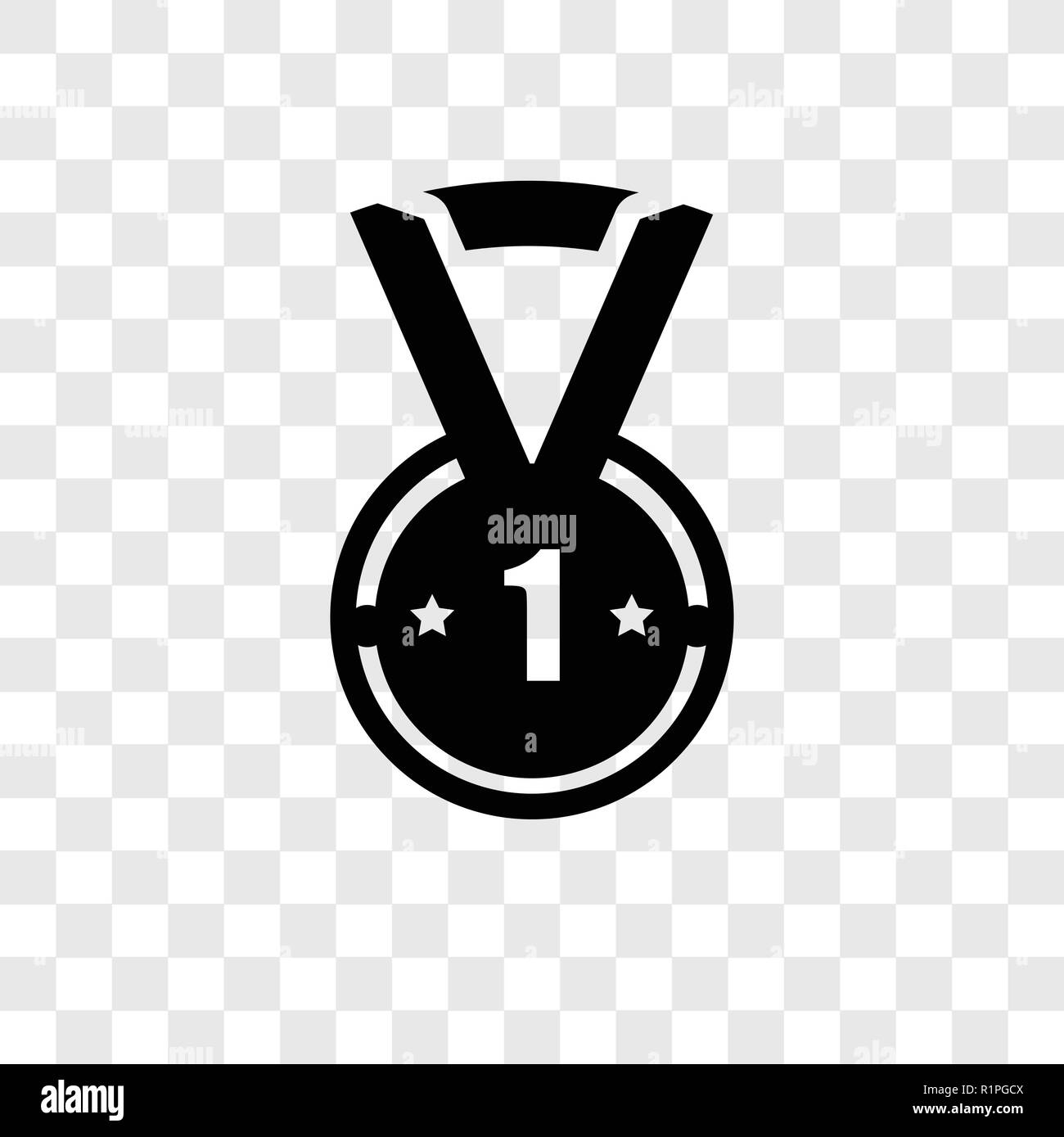 Football medal vector icon isolated on transparent background, Football medal transparency logo concept Stock Vector