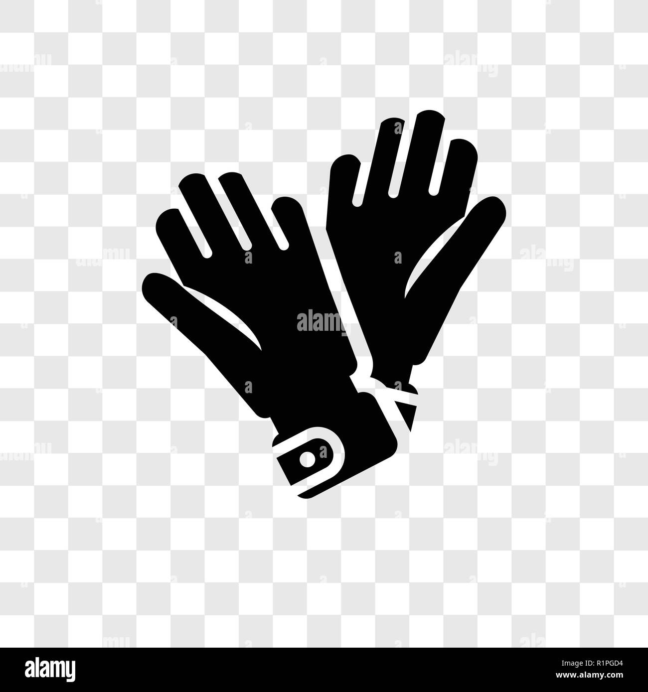 Glove for vector icon isolated on transparent background, Glove for