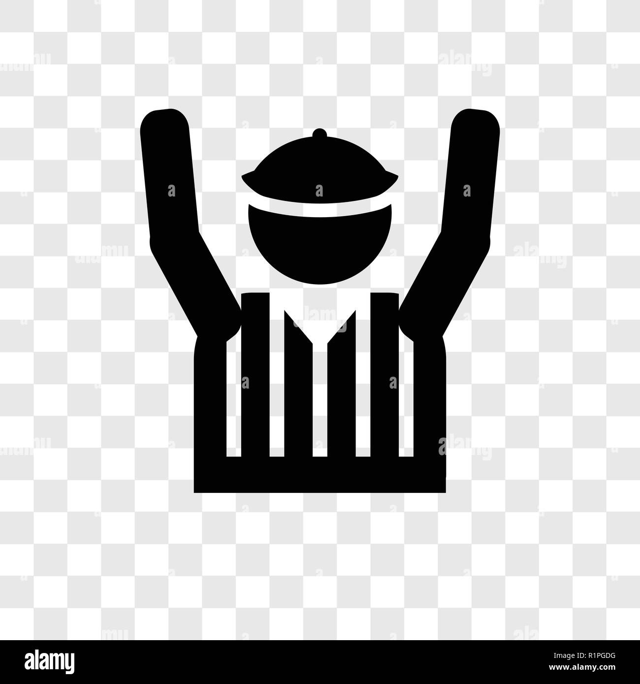 Referee vector icon isolated on transparent background, Referee