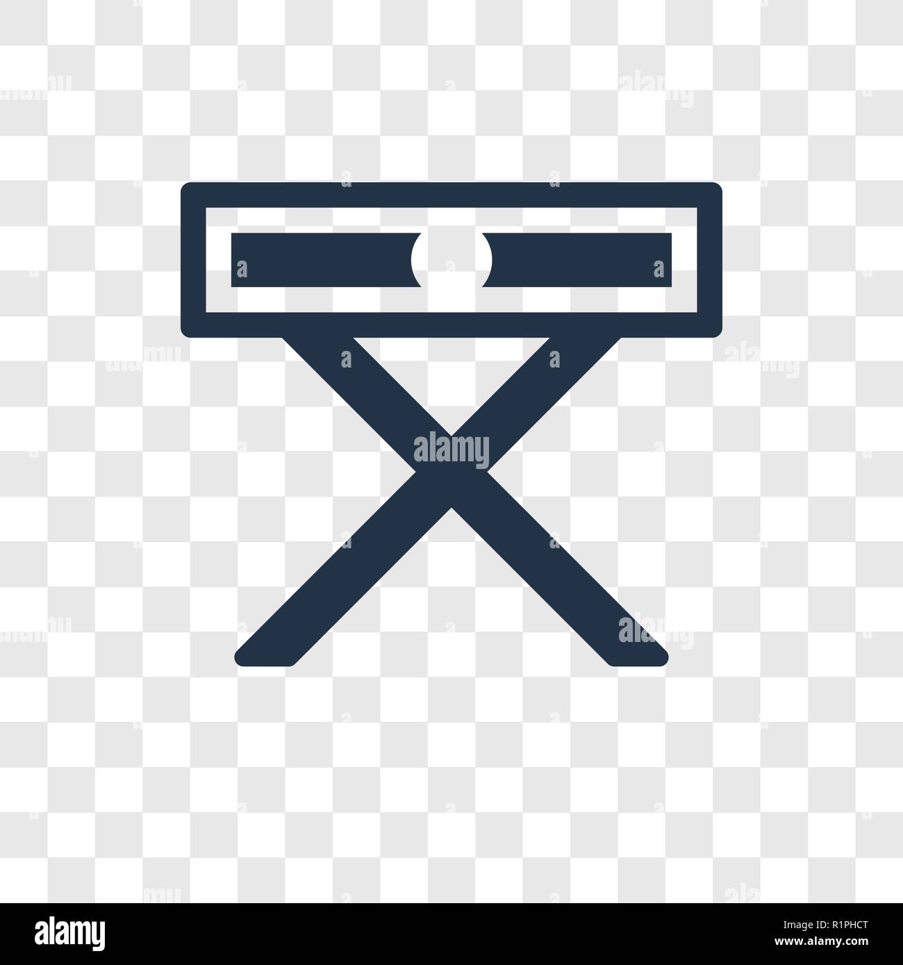 Side table vector icon isolated on transparent background, Side table