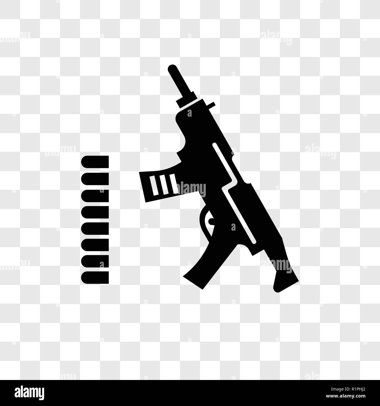 Gun vector icon isolated on transparent background, Gun transparency logo  concept Stock Vector Image & Art - Alamy