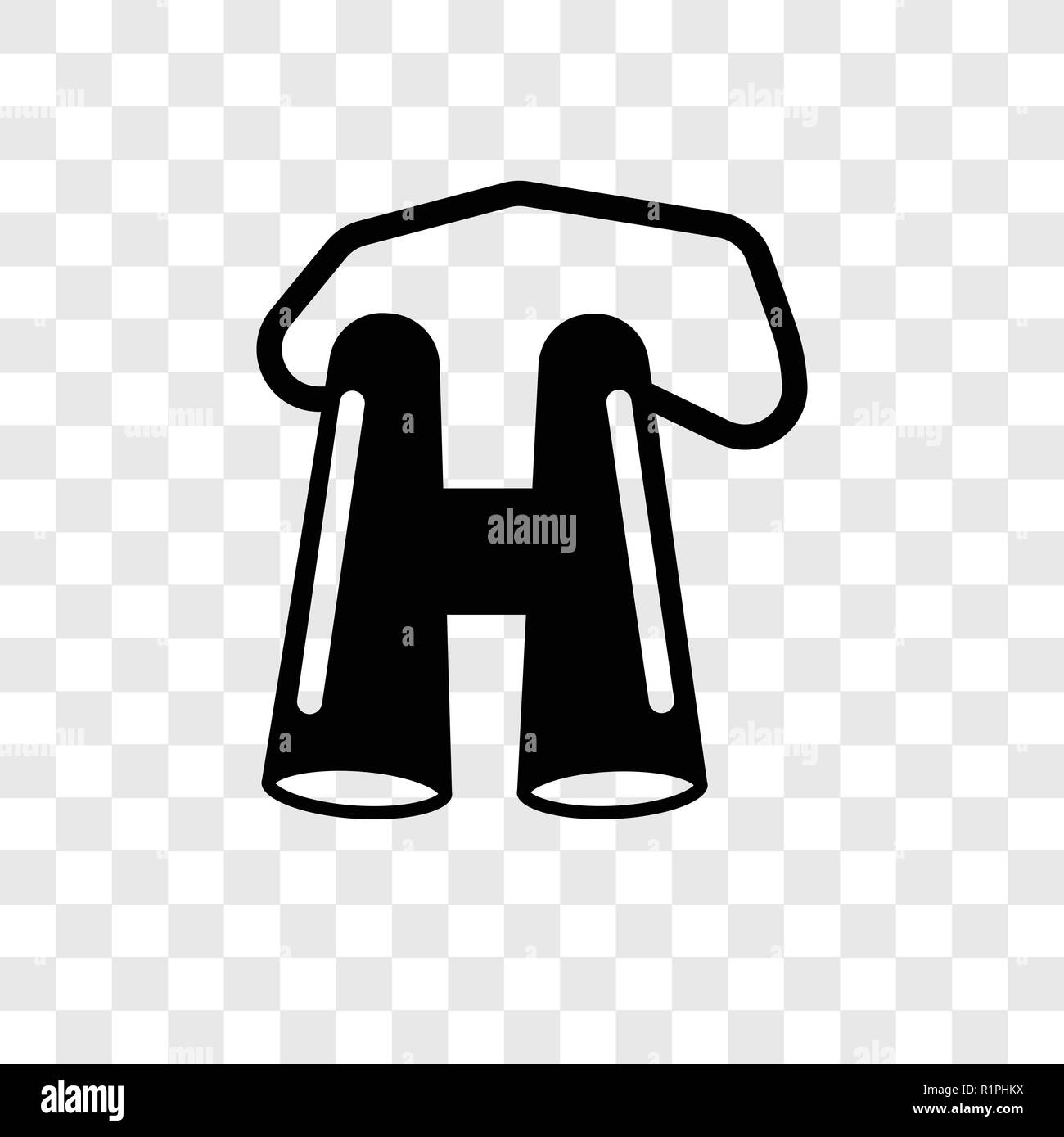 Binoculars Vector Icon Isolated On Transparent Background Binoculars Transparency Logo Concept Stock Vector Image Art Alamy
