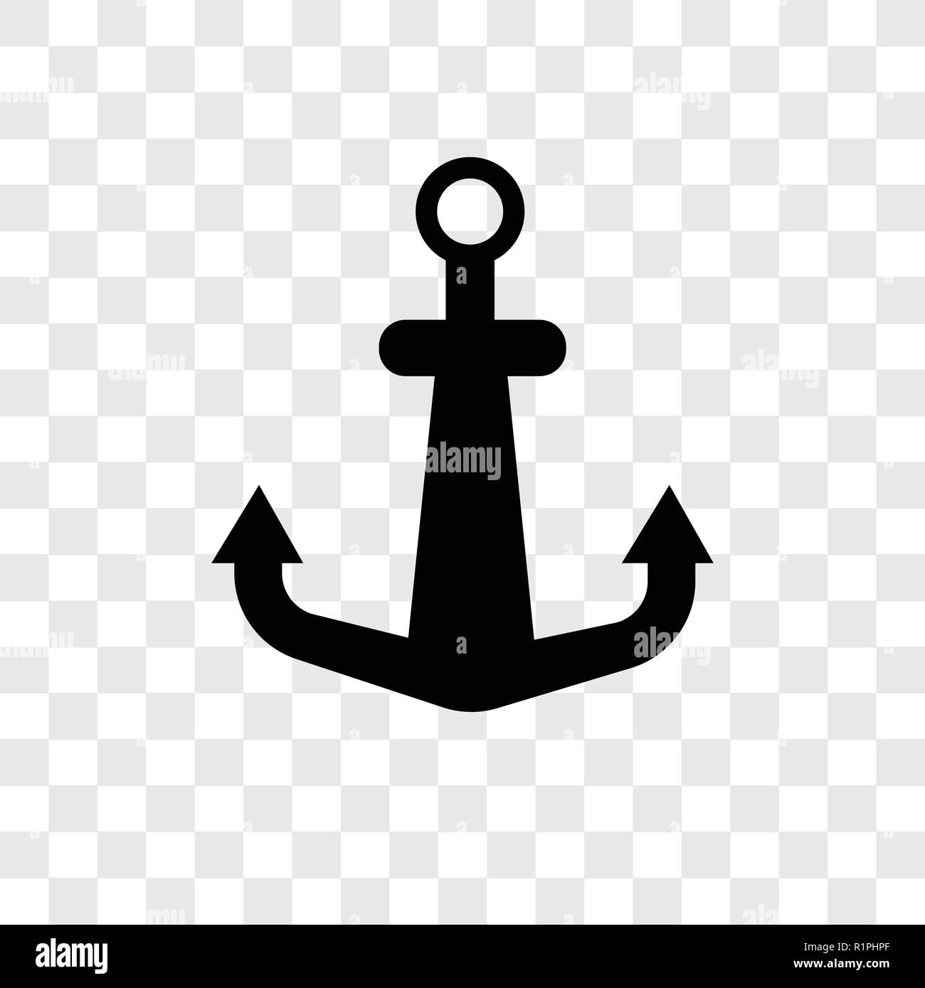 Anchor vector icon isolated on transparent background, Anchor