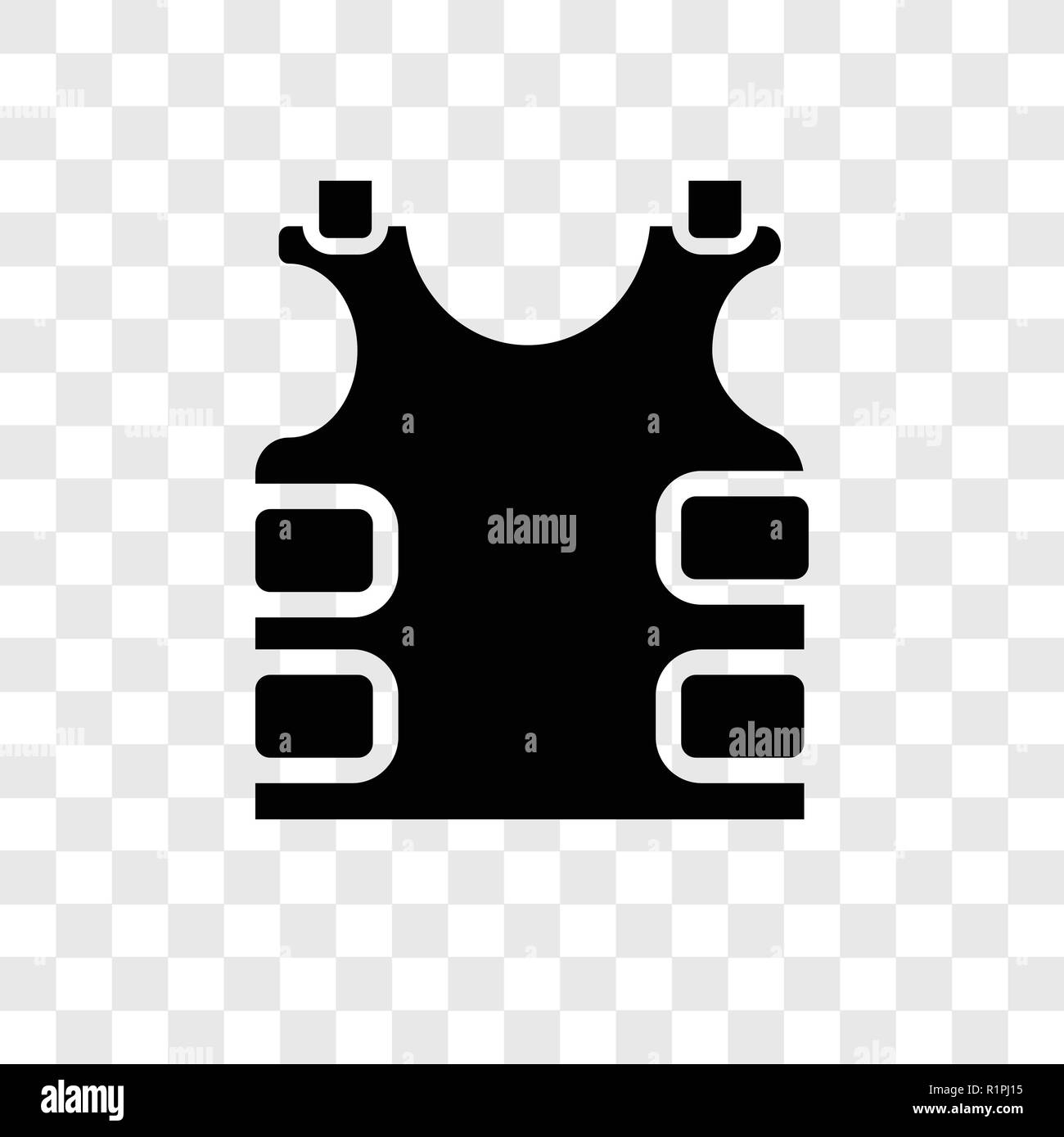 Bulletproof vest vector icon isolated on transparent background, Bulletproof  vest transparency logo concept Stock Vector Image & Art - Alamy