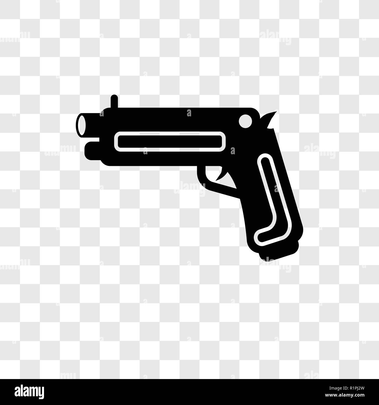 Gun vector icon isolated on transparent background, Gun transparency logo  concept Stock Vector Image & Art - Alamy