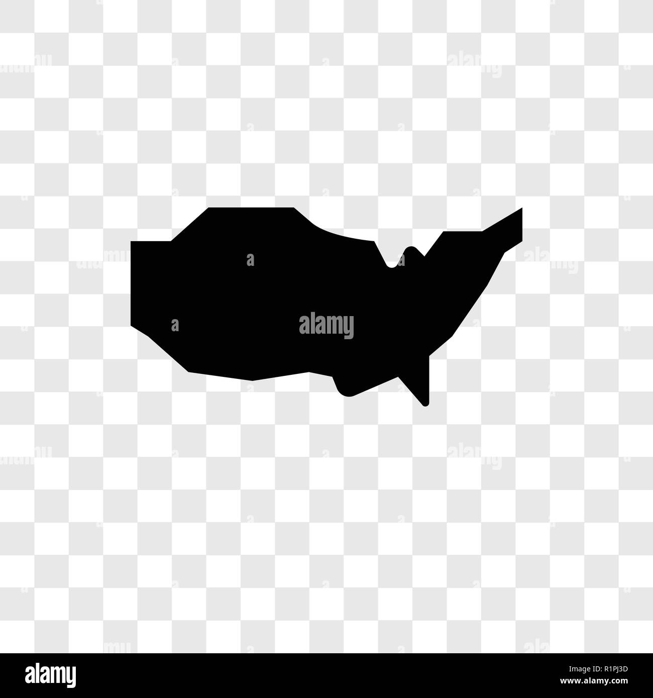 Us Map Vector Icon Isolated On Transparent Background Us Map