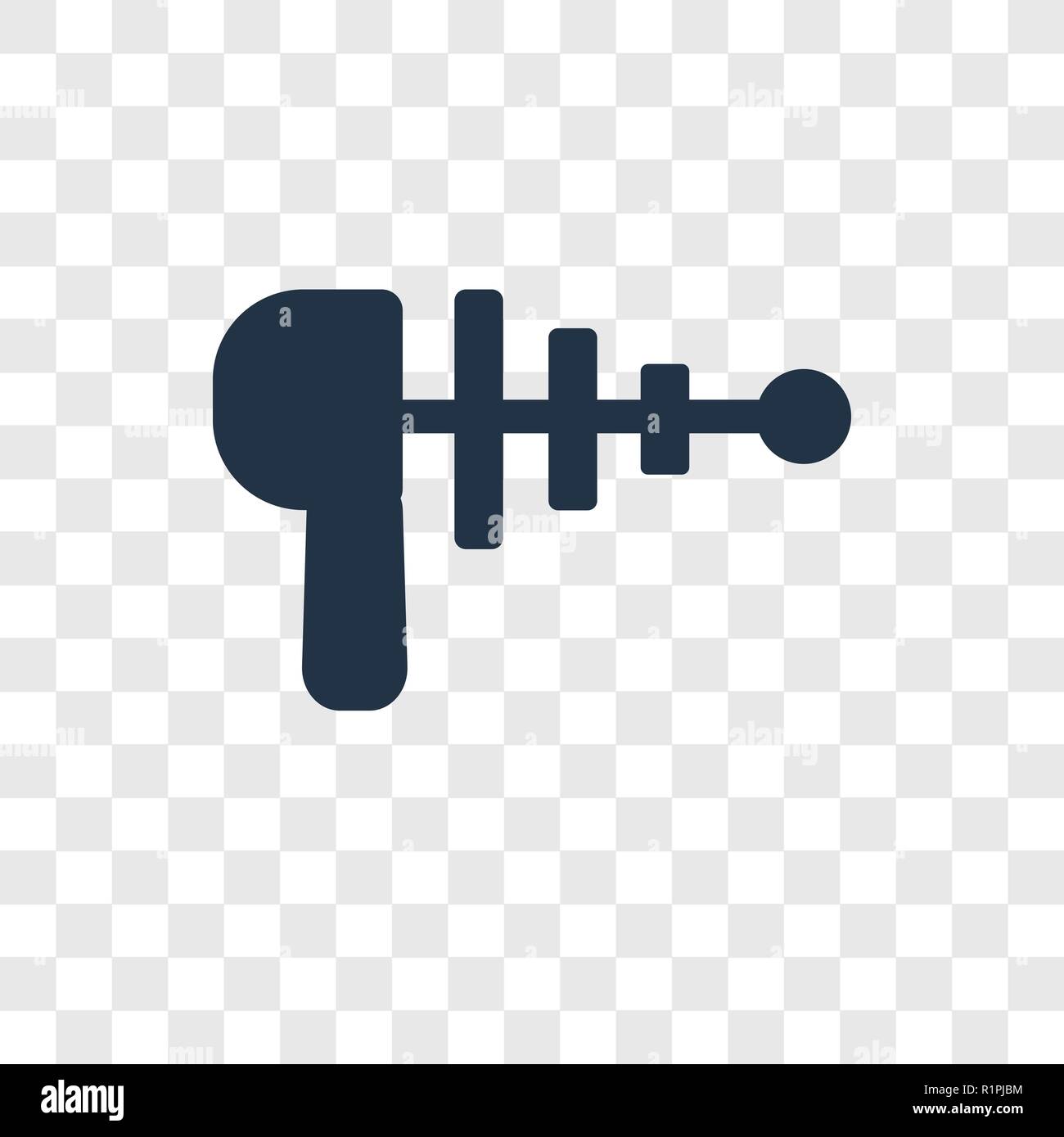 Blaster vector icon isolated on transparent background, Blaster transparency logo concept Stock Vector