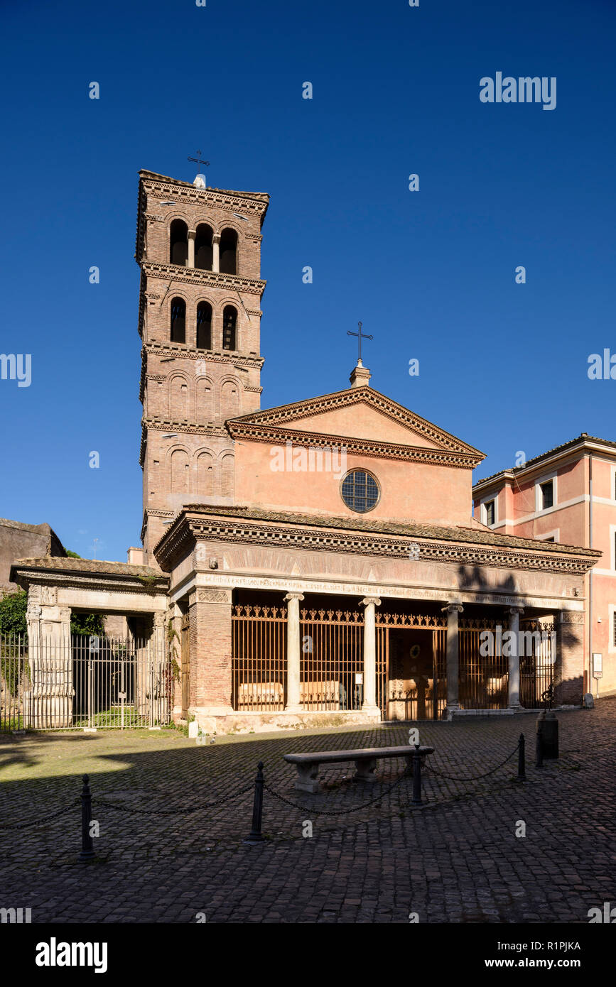 Rome. Italy. The 7th century church of San Giorgio in Velabro (Chiesa ...