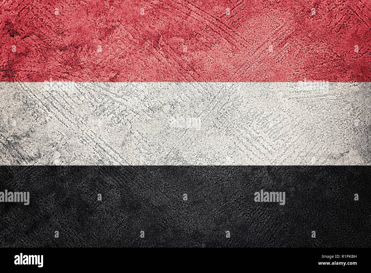 Grunge Yemen flag. Yemen flag with grunge texture Stock Photo - Alamy