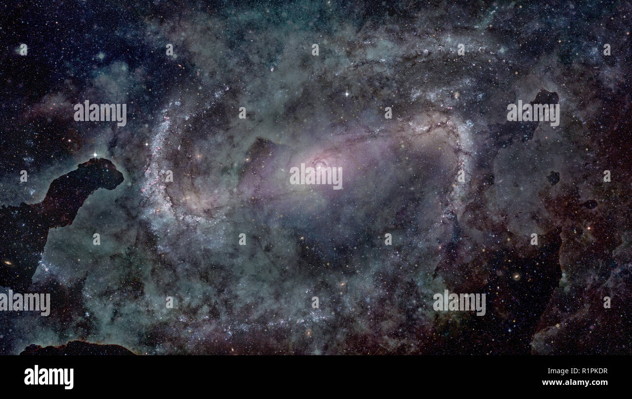 Nebula and stars in deep space. Fasciniting galaxy. Elements of this ...