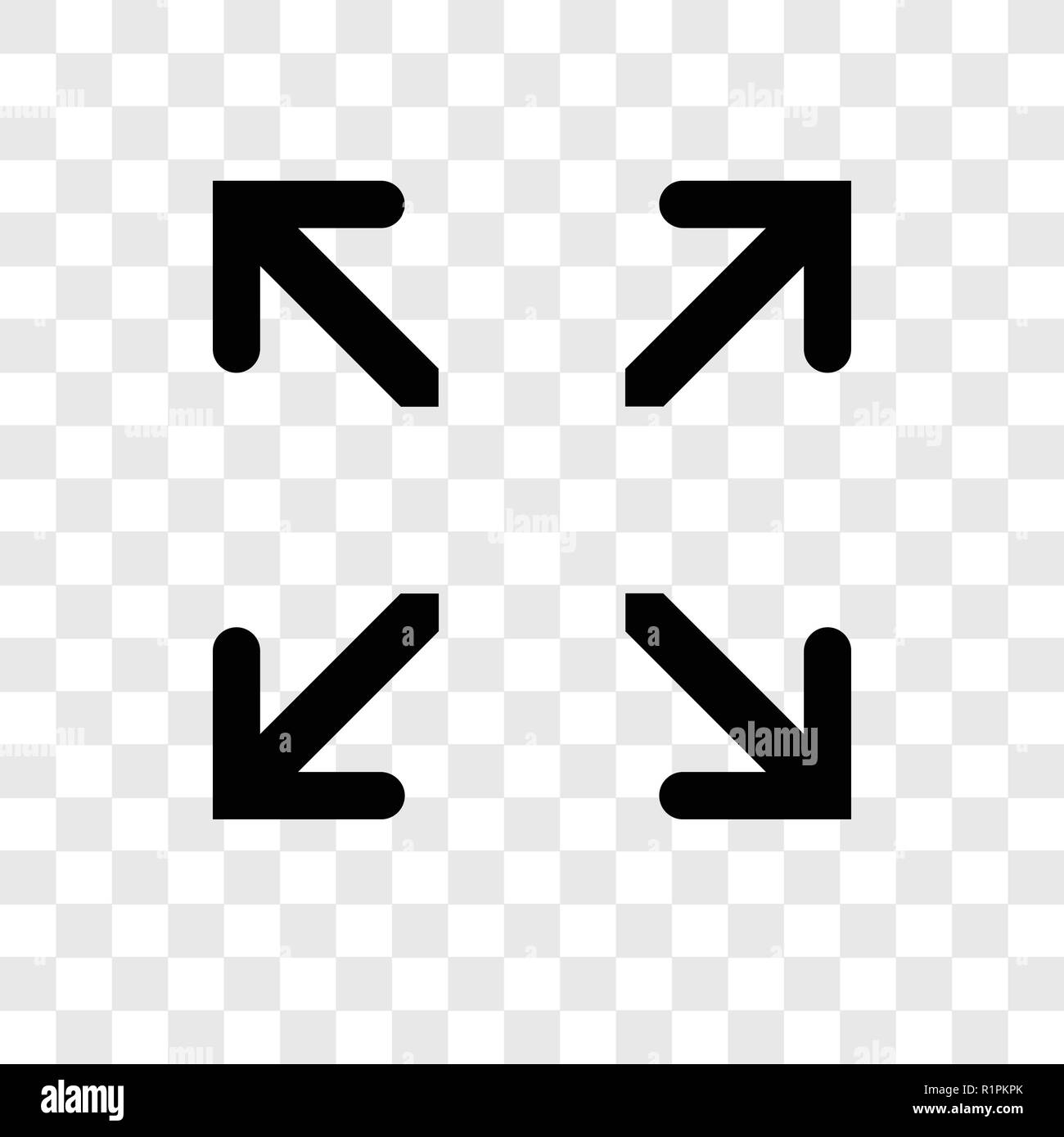 Download Expand vector icon isolated on transparent background ...