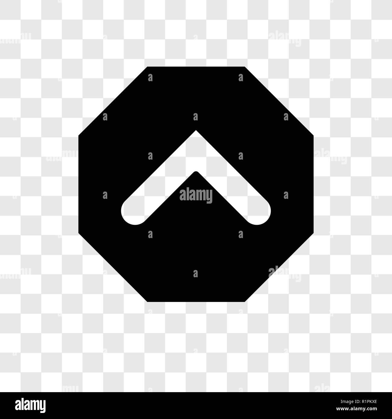 Up arrow vector icon isolated on transparent background, Up arrow ...