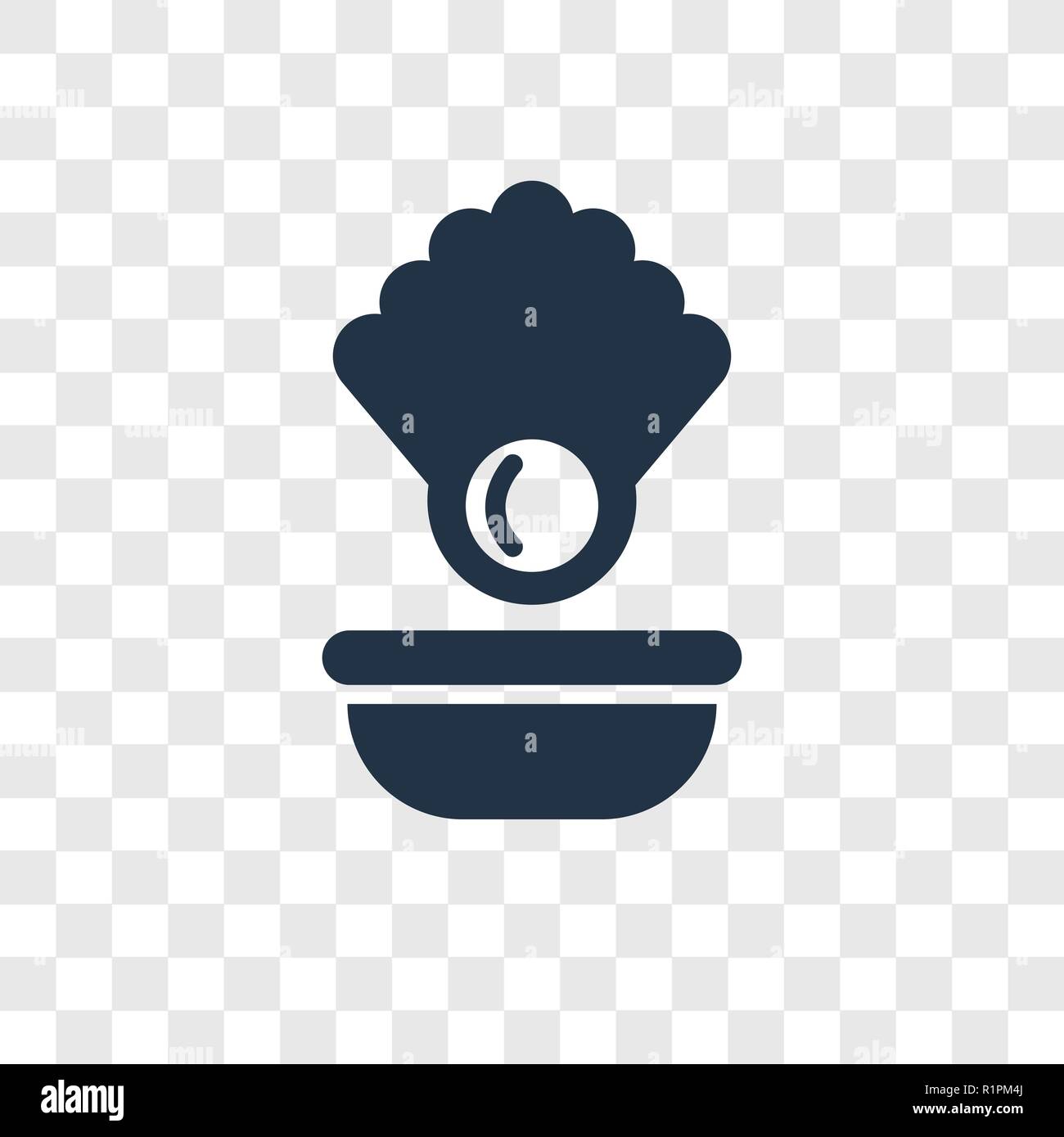 Oyster Vector Icon Isolated On Transparent Background Oyster