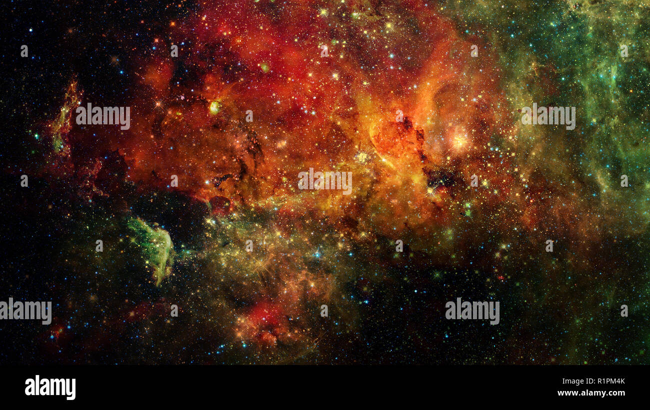 Night sky with stars and nebula. Elements of this image furnished by ...