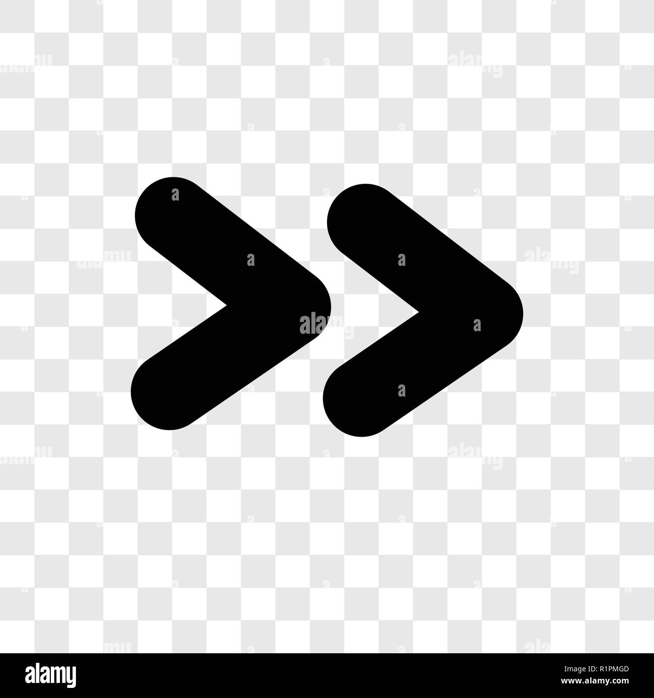Double Arrow Vector Icon Isolated On Transparent Background Double Arrow Transparency Logo Concept Stock Vector Image Art Alamy