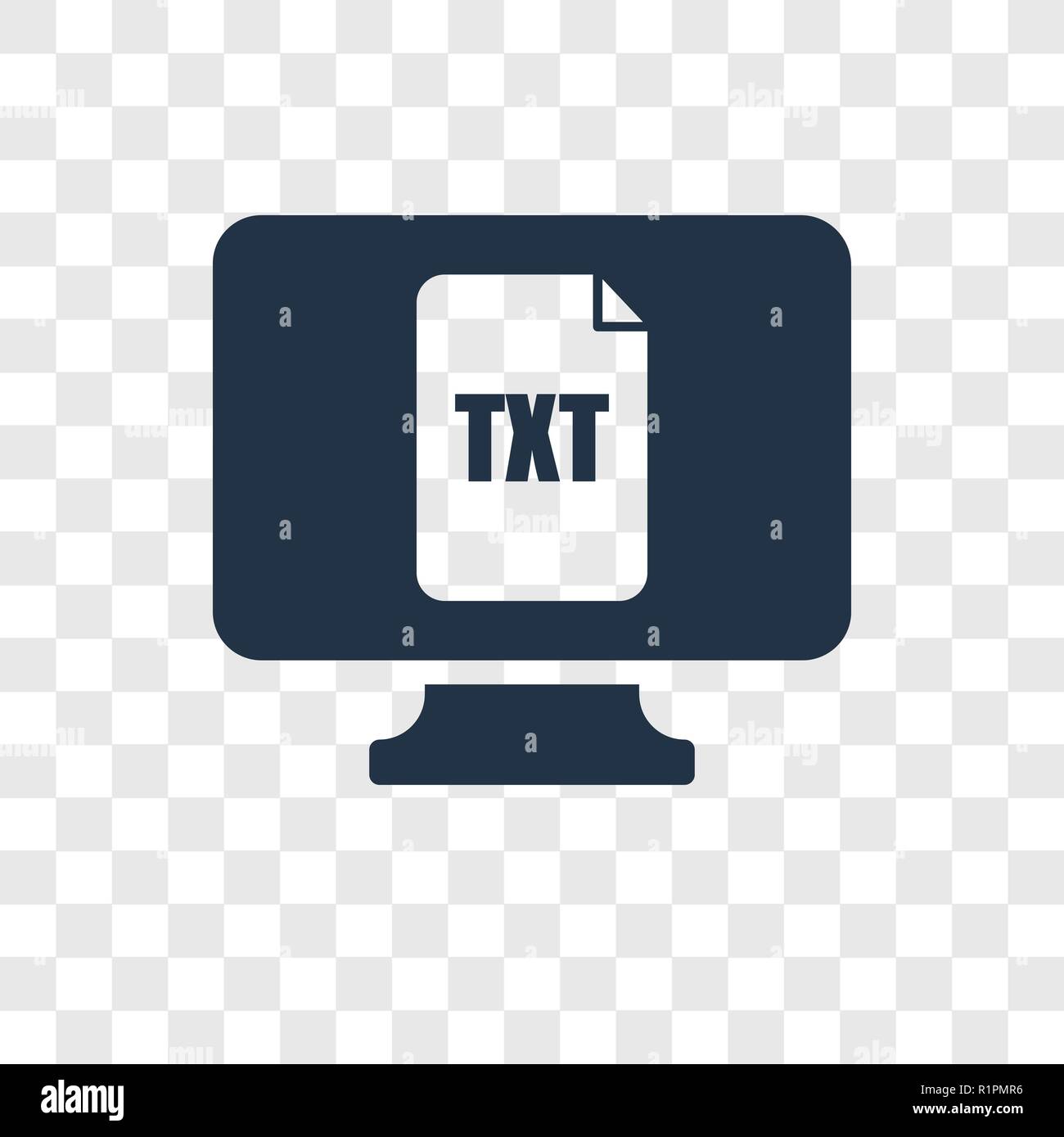 Text file vector icon isolated on transparent background, Text file ...