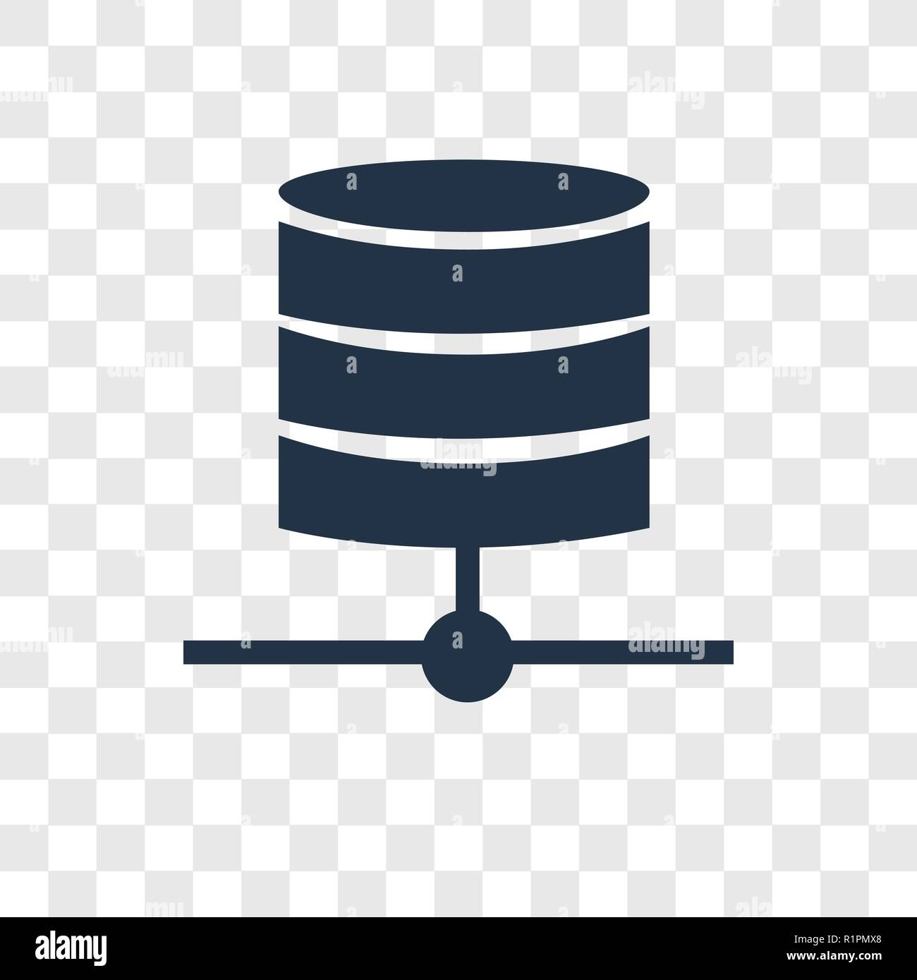 Database vector icon isolated on transparent background, Database ...